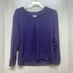 Cuddl Duds purple long sleeve top sz L